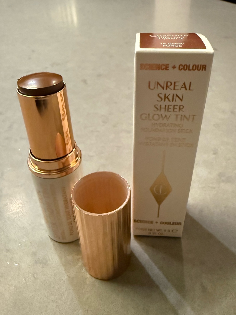 Charlotte Tilbury Unreal Skin Sheer Glow Tint Hydration Foundation Stick 15 Deep